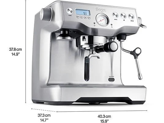 Machine à Café Expresso Sage Dual Boiler SES920BSS4EEU1 – 2200 W – 15 bar – Acier Inoxydable