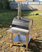 Four à Bois Brasa Noir avec Chariot Inox – Cuisson au Bois, 6-8 Personnes