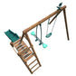 Portique en Bois MENTHE – SOULET – Balançoire, Vis-à-Vis, Toboggan – 3 à 12 Ans