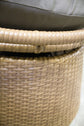 Balancelle de Jardin Rotative BORABORA – Résine Tressée, Coussins Taupe