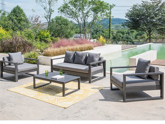 Salon de Jardin Aluminium MOLOKAI 3 Places – Design Contemporain, Paris Garden
