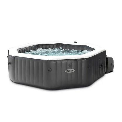 Spa Gonflable INTEX PureSpa Carbone – 6 Personnes – 6 Jets + 140 Bulles – Wi-Fi – Sel