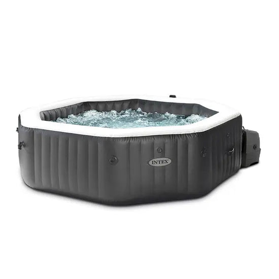 Spa Gonflable INTEX PureSpa Carbone – 6 Personnes – 6 Jets + 140 Bulles – Wi-Fi – Sel