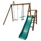 Portique en Bois MENTHE – SOULET – Balançoire, Vis-à-Vis, Toboggan – 3 à 12 Ans