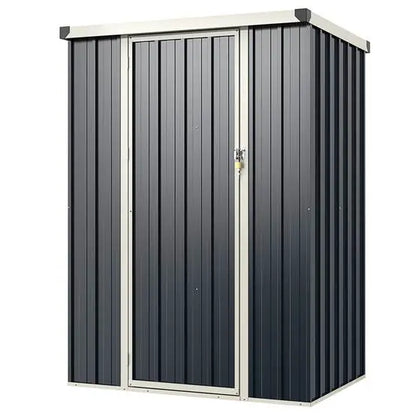 Abri de Jardin Extérieur en Métal 117x89x162cm avec Porte à Serrure – Gris