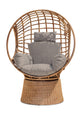 Balancelle de Jardin Rotative BORABORA – Résine Tressée, Coussins Taupe