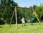 Portique Balançoire en Bois JULIETTE – SOULET – 4 Activités, 3 à 12 Ans