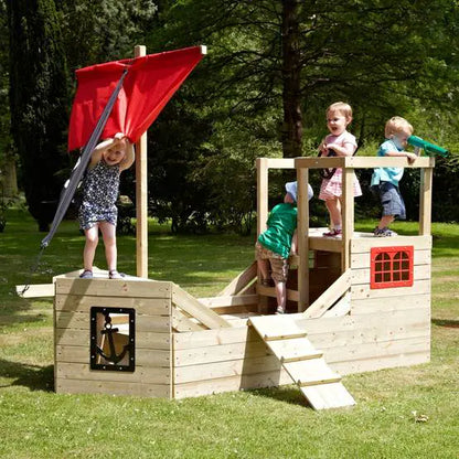 Cabane Bateau Pirate en Bois FSC® GALLEON – TP TOYS – La Grande Aventure au Jardin, Dès 3 Ans