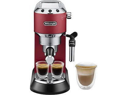 Machine à Café Expresso De’Longhi Dedica EC685.R – 1300 W – 15 bar – Thermoblock – Rouge