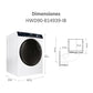 Lave-linge Séchant Haier HWD90-B14939-IB – 9/6 kg, 1400 tr/min, Classe A, Vapeur