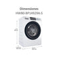 Lave-linge Haier HW80-BP14929A-S – 8 kg, 1400 tr/min, Classe A, Slim 48 cm, Vapeur