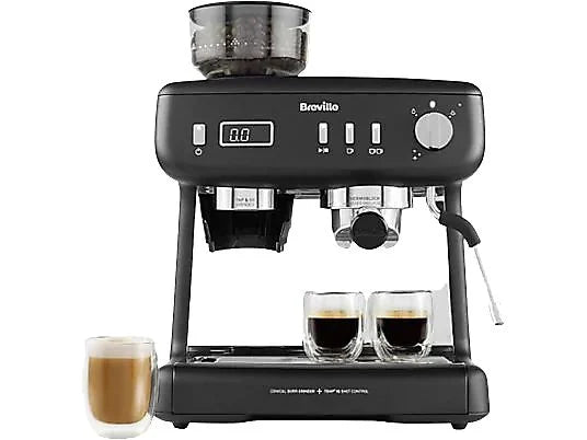 Machine à Café Expresso Breville Barista Max+ VCF152X – 1600 W – 15 bar – Jusqu’à 3 Tasses – Noir