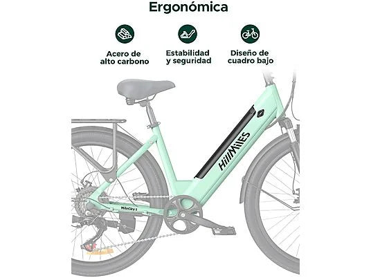Vélo Électrique Urbain HILLMILES Milecity – Batterie 468 Wh – 80 km d’Autonomie
