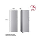 Congélateur Vertical LG GFM61MBCSF – 324 L – 186 cm – Total No Frost – Inox Anti-Empreintes