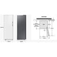 Congélateur Vertical Samsung RZ32C7CBEB1/EF – 323 L – 186 cm – No Frost – Graphite