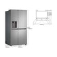 Réfrigérateur Américain LG GSLC41PYPE – 638 L, No Frost, Distributeur Eau & Glace, LinearCooling, Classe E, Inox