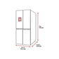 Réfrigérateur Américain LG GSLC41PYPE – 638 L, No Frost, Distributeur Eau & Glace, LinearCooling, Classe E, Inox