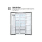 Réfrigérateur Américain LG GSLC41PYPE – 638 L, No Frost, Distributeur Eau & Glace, LinearCooling, Classe E, Inox