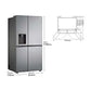 Réfrigérateur Américain LG GSLV71PZTD – 635 L, No Frost, Distributeur Eau & Glace, Wi-Fi, Classe D, Inox