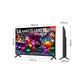 Téléviseur LG 65UA75006LA – 65" 4K UHD, webOS, Processeur α7 AI Gen8, HDR10, 20 W, Noir