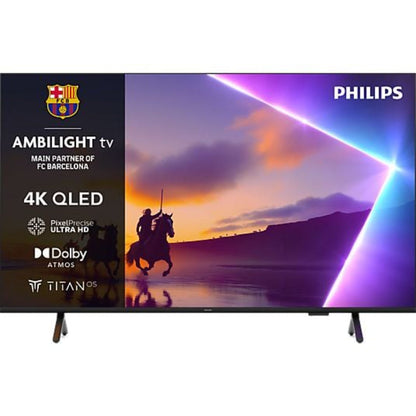 Téléviseur Philips Ambilight 43PUS8510 QLED – 43" 4K UHD, Titan OS, Dolby Atmos, HDR10, 20 W, Noir Mat