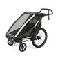 Remorque vélo enfant Thule Chariot Lite Single – Vert | Multiactivités