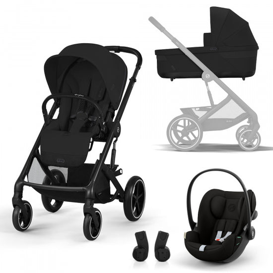 Pack Trio Cybex Balios S Lux 3 Moon Black – Poussette + Nacelle + Siège Auto Cloud G i-Size