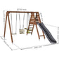 Portique en Bois TRÈFLE – SOULET – Balançoire, Toboggan, Siège Bébé, Dès 6 Mois