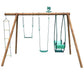 Portique Balançoire en Bois JULIETTE – SOULET – 4 Activités, 3 à 12 Ans