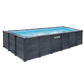 Piscine Graphite Rectangulaire INTEX – 6,00 x 3,00 x 1,24 m – Design Anthracite