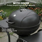 Barbecue Fumoir à Charbon Outsunny BBQ Smoker – Tables Latérales, Thermomètre, Ø54 cm