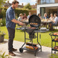 Barbecue Fumoir à Charbon Outsunny BBQ Smoker – Tables Latérales, Thermomètre, Ø54 cm