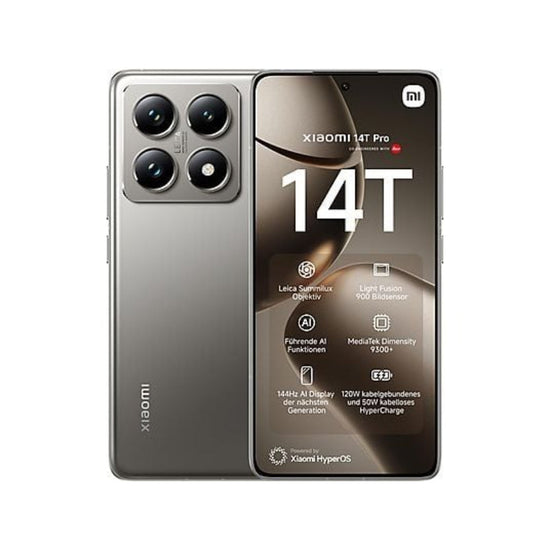 Xiaomi 14T Pro – 512 Go, Écran 1.5K 6,67" 144 Hz, Dimensity 9300+, Triple Caméra Leica 50 MP, 5G, IP68, Gris Titane