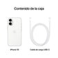 Apple iPhone 16 Blanc 128 Go – Smartphone 6,1 pouces OLED, Puce A18 Bionic, 5G