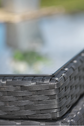 Salon de Jardin Empilable 10 Places – Résine Tressée, Table + Chaises + Poufs